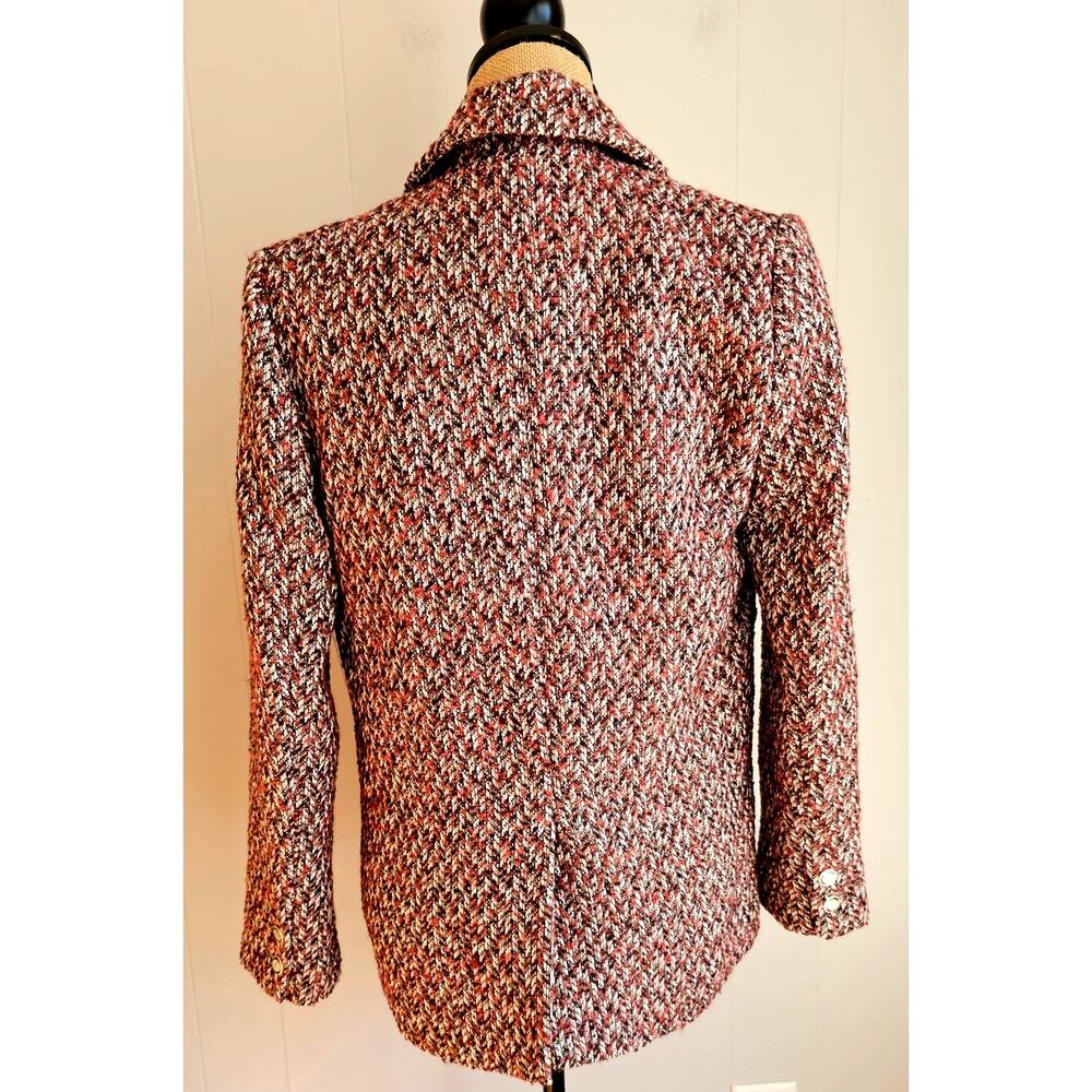 Sam Edelman Willow Blazer Jacket Chevron Tweed Sz XS - Picture 4 of 9